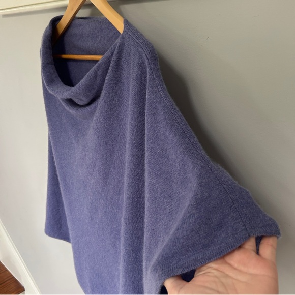 Alashan Lavender Cashmere Poncho Sweater Draped Dress Topper Shawl pashmina wrap - Picture 2 of 11